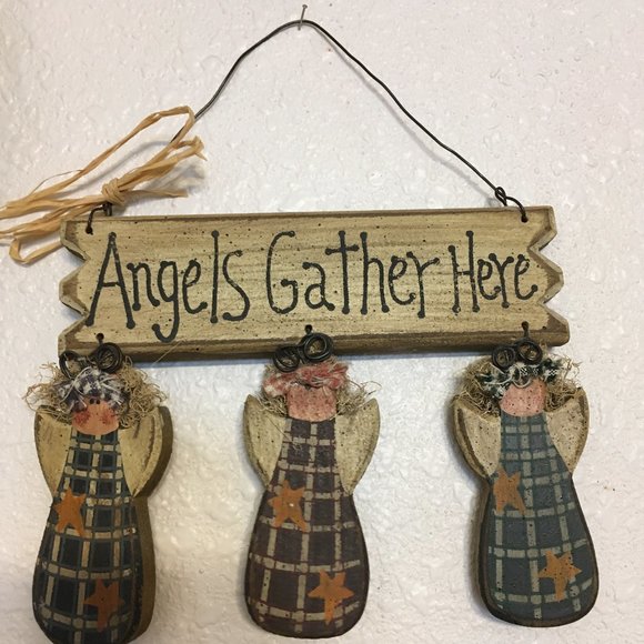 Wall Decor Angels Gather Here Wall Hanging Poshmark